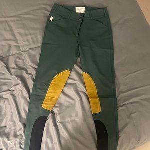 Green Riding Pants made in usa